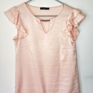 F&F Pale Pink Blouse with Rose Gold Detail